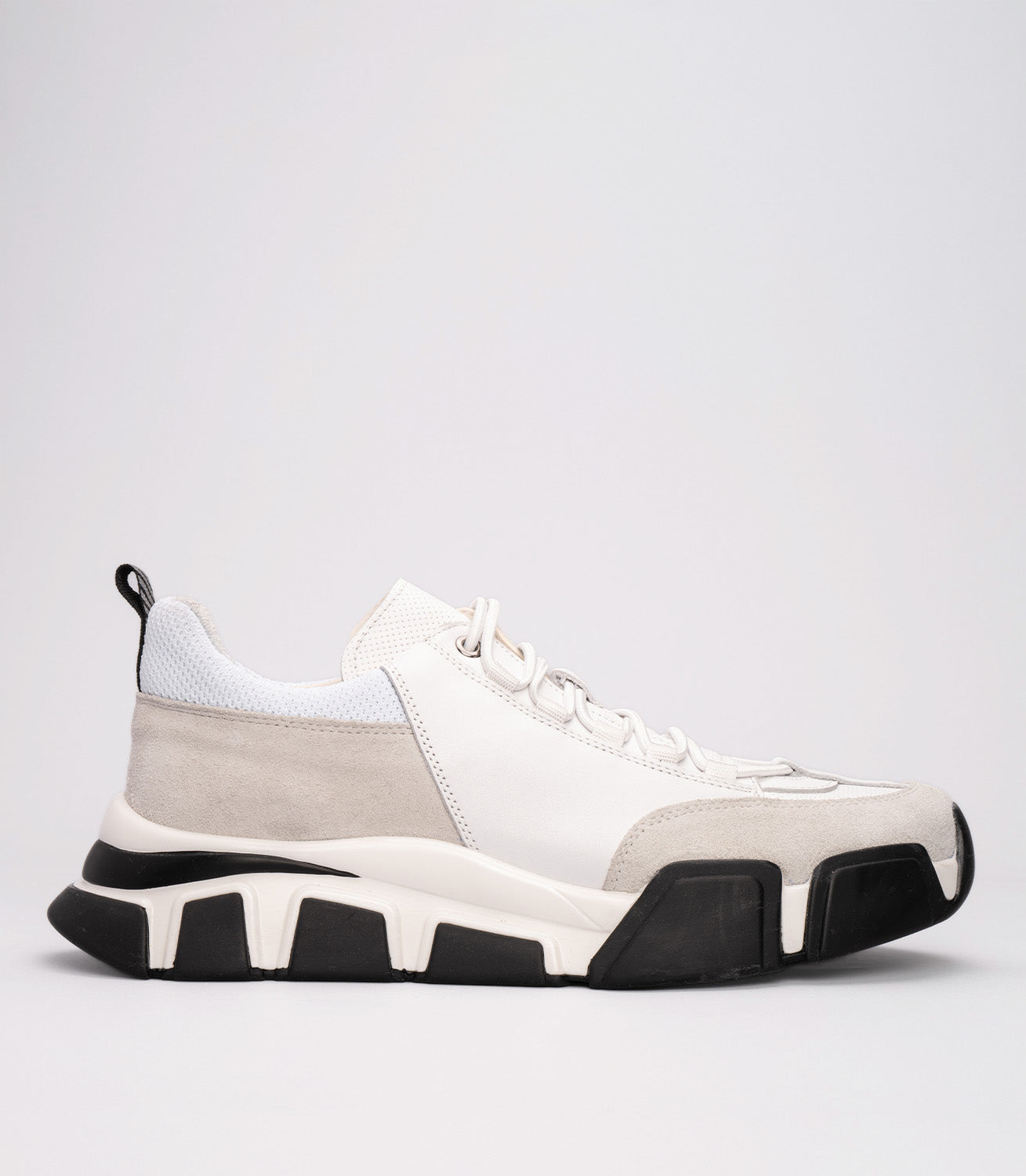 152-21232 Erkek File Deri Süet Yüksek Taban Sneaker BEYAZ