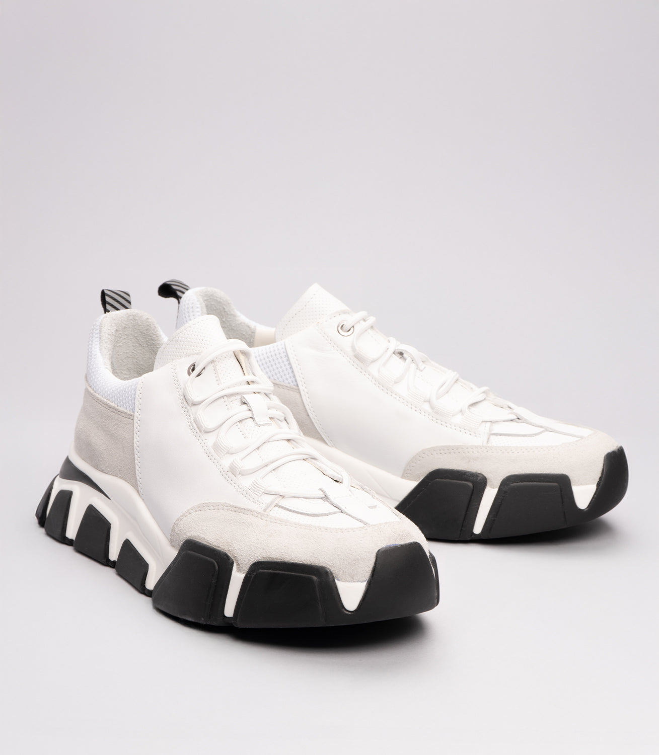 152-21232 Erkek File Deri Süet Yüksek Taban Sneaker BEYAZ