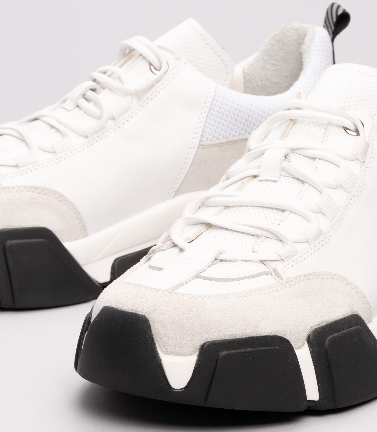 152-21232 Erkek File Deri Süet Yüksek Taban Sneaker BEYAZ