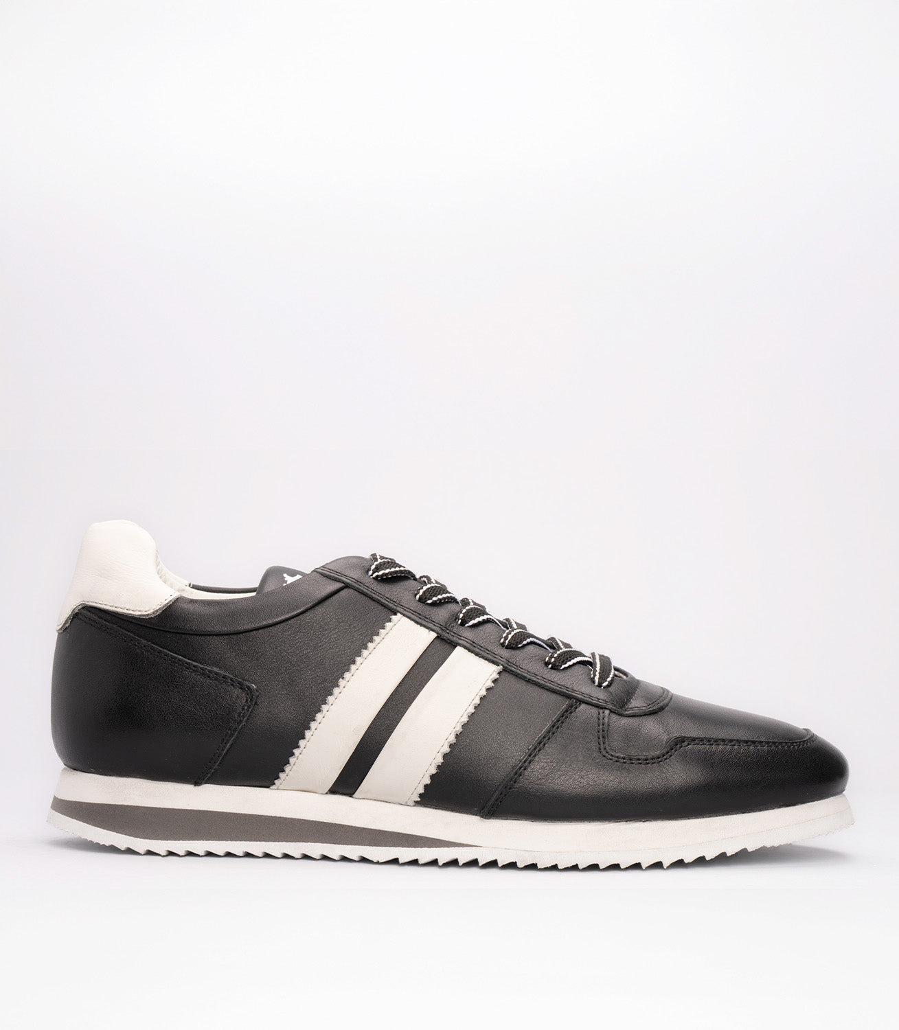 19531 Erkek Deri Çizgi Detaylı Sneakers SİYAH