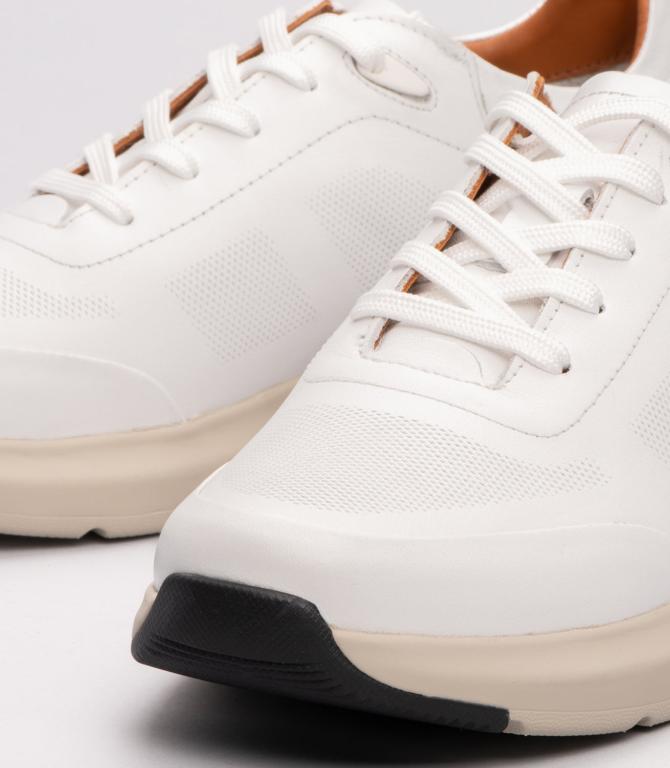 21114 Erkek  File Detaylı Kalın Taban Sneaker BEYAZ