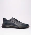 21115 Erkek Hafif Taban Deri Sneaker LACİVERT