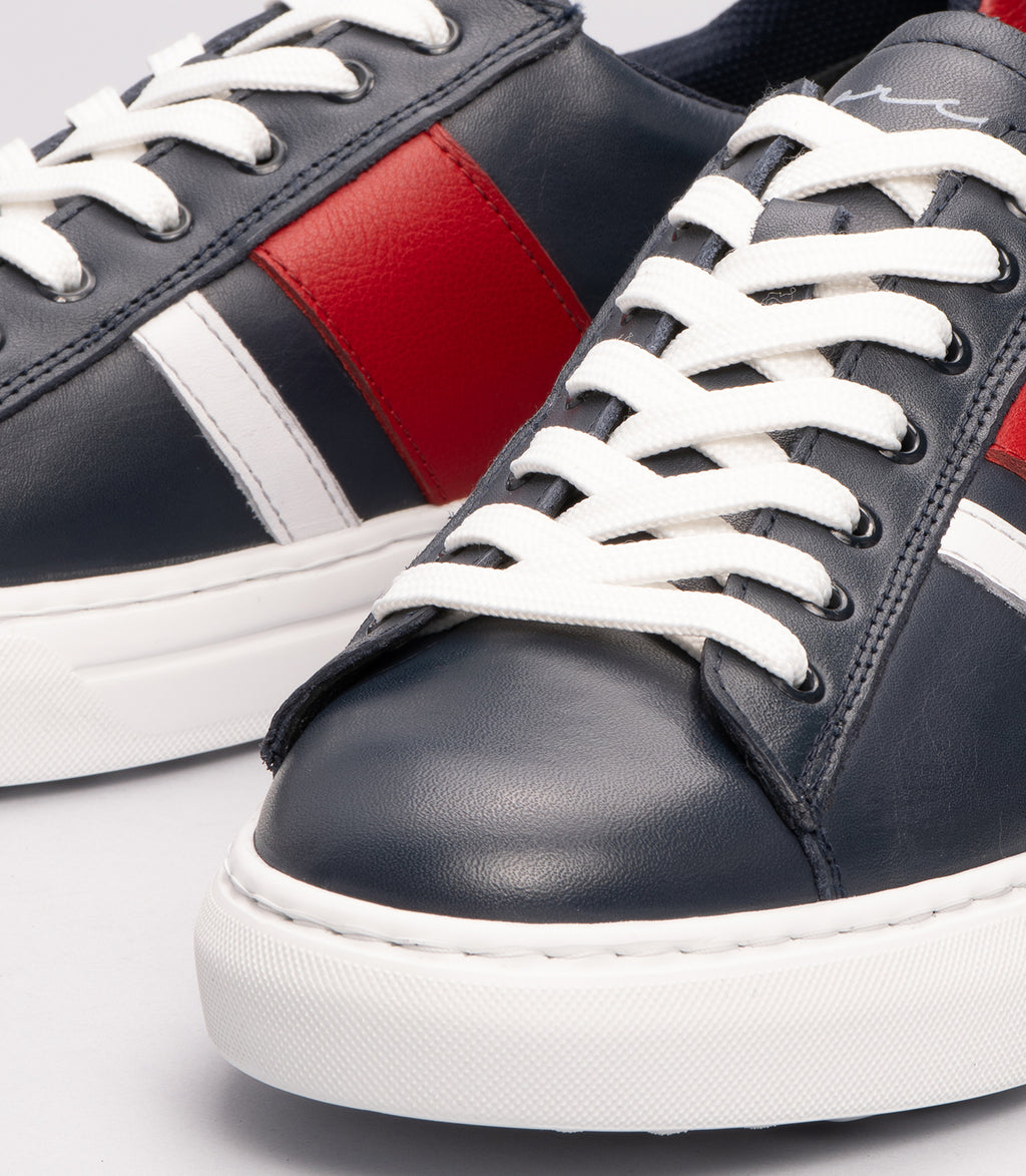 21120 Erkek Şerit Detaylı Sneaker Ayakkabı LACİVERT