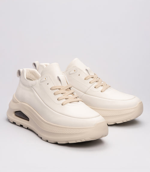 21178 Erkek Hakiki Deri Sneaker BEYAZ