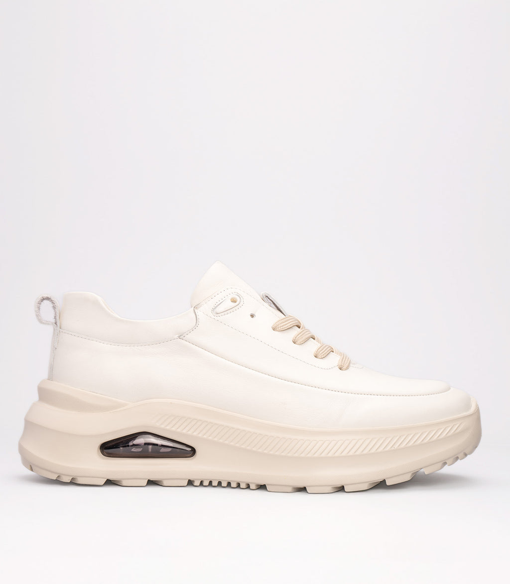 21178 Erkek Hakiki Deri Sneaker BEYAZ