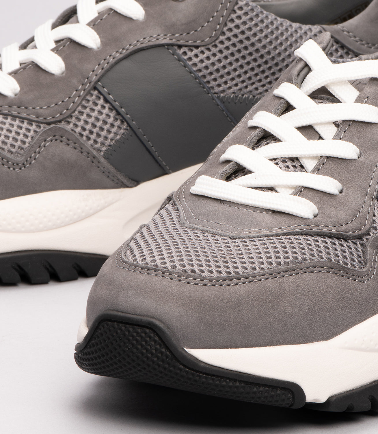21291 Erkek  File Süet Detaylı Kalın Taban Sneaker GRİ