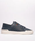 21296 Erkek Hakiki Deri File Detaylı Sneaker LACİVERT