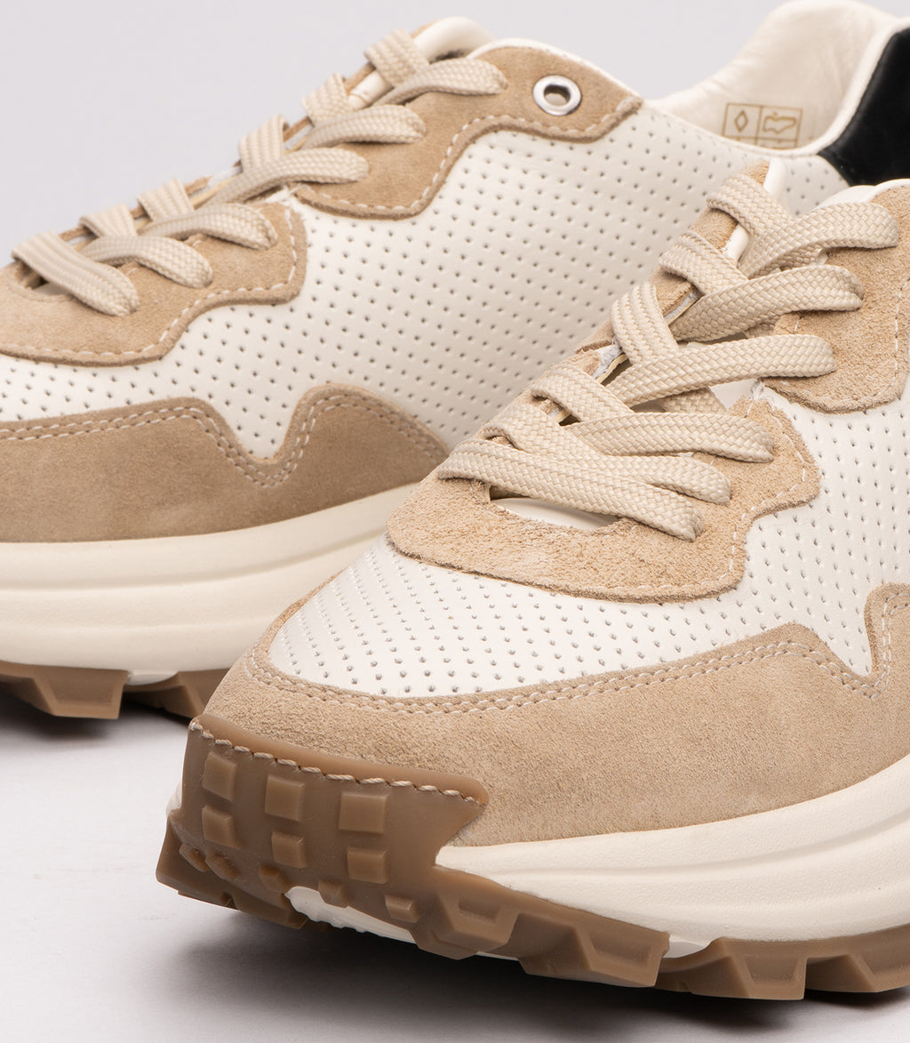 21466 Erkek Deri Sneaker Ayakkabı BEYAZ