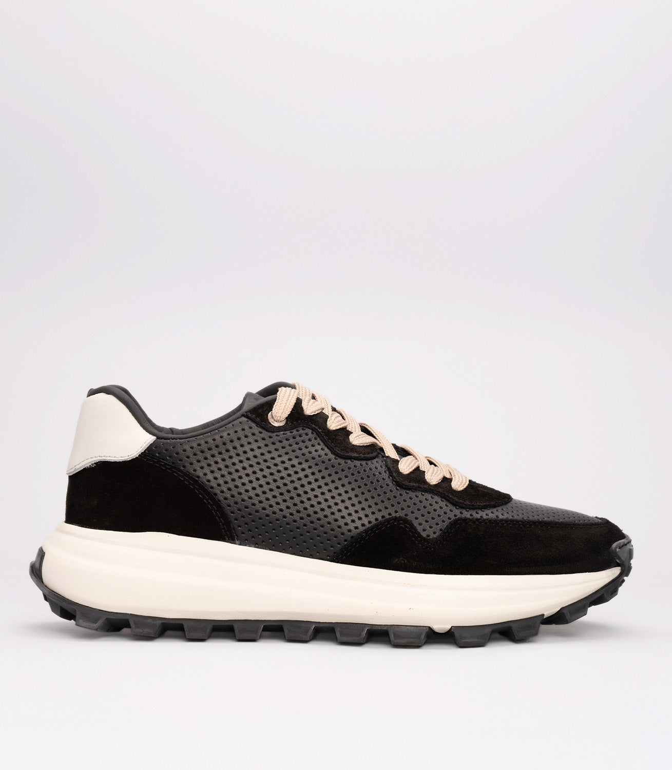 21466 Erkek Deri Sneaker Ayakkabı SİYAH