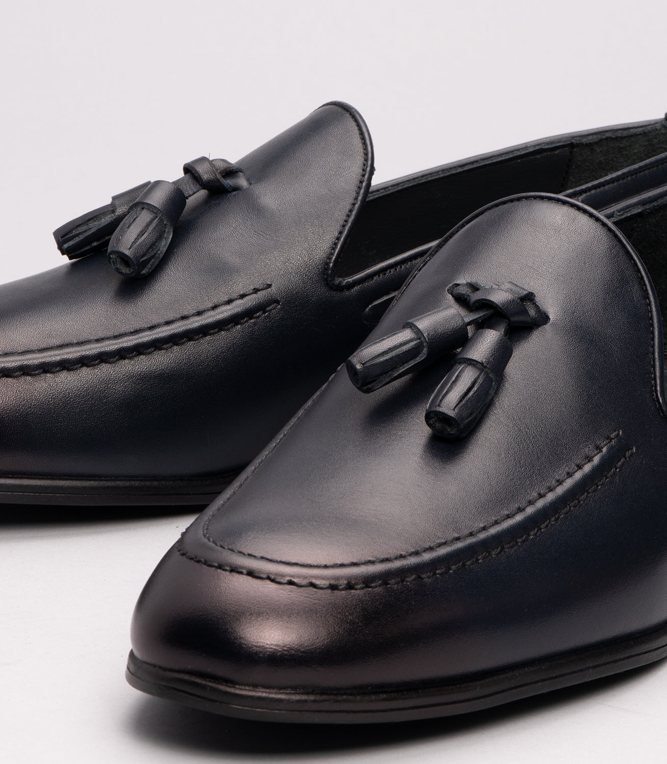 21635 Erkek Püsküllü Hakiki Deri Klasik Loafer LACİVERT