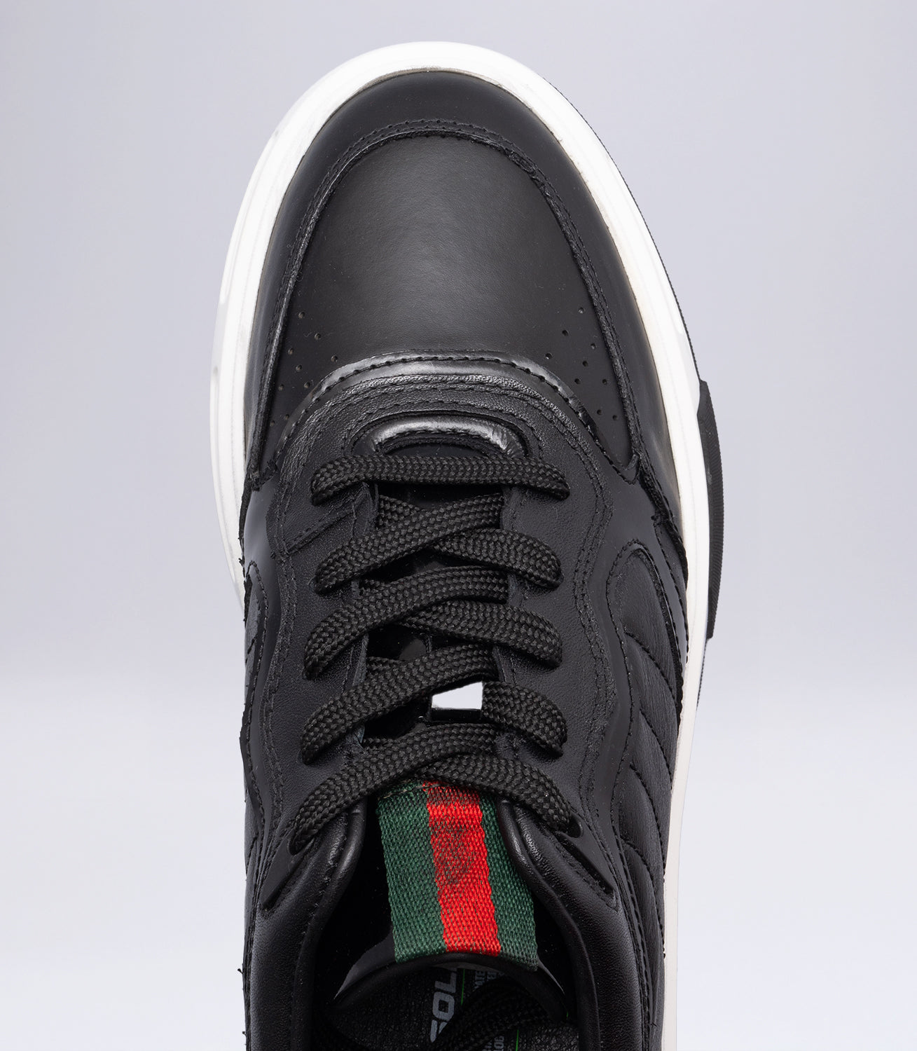 22042 Erkek Bağcıklı Deri Sneaker SİYAH
