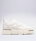 22183 Erkek Kalın Tabanlı Deri Sneaker BEYAZ