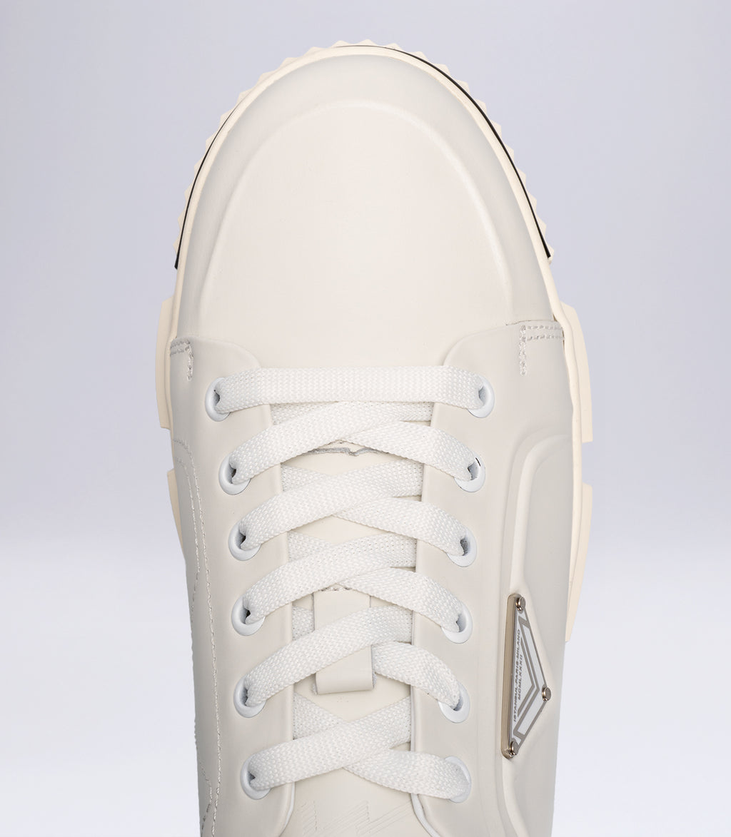 22183 Erkek Kalın Tabanlı Deri Sneaker BEYAZ