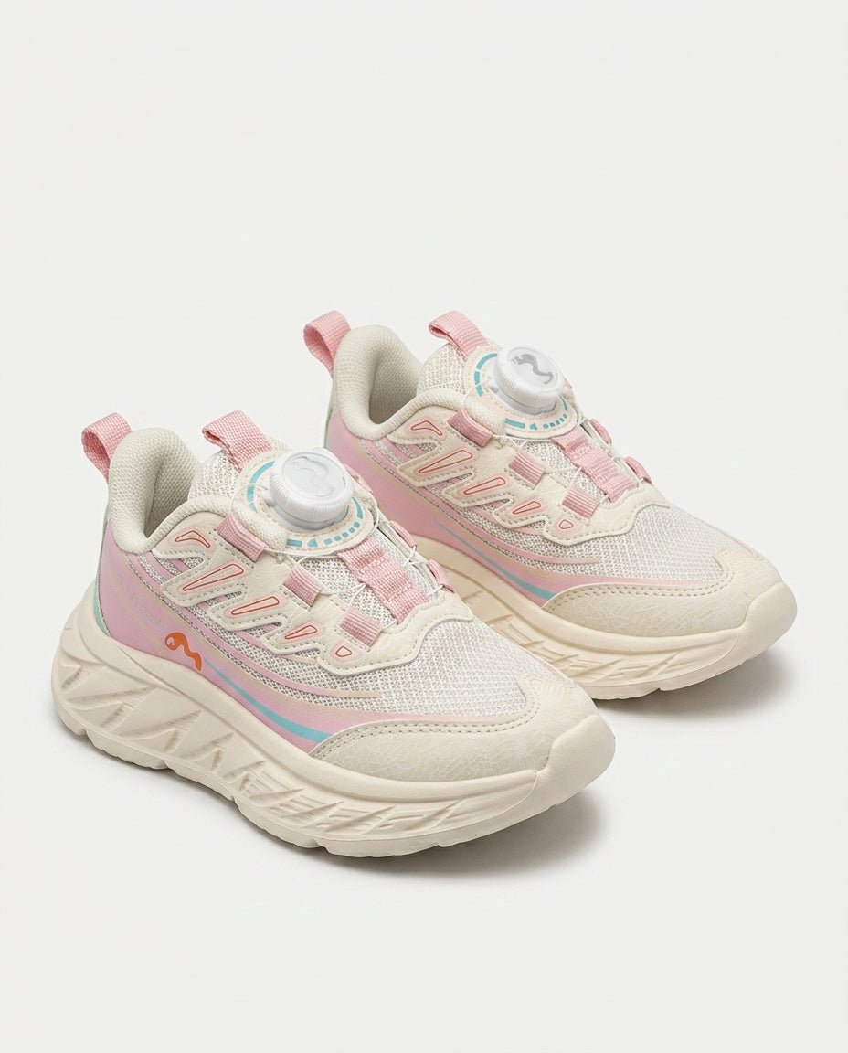 26y517 Unisex Okul Öncesi Çevirmeli Bağcıklı Spor Ayakkabı PEMBE