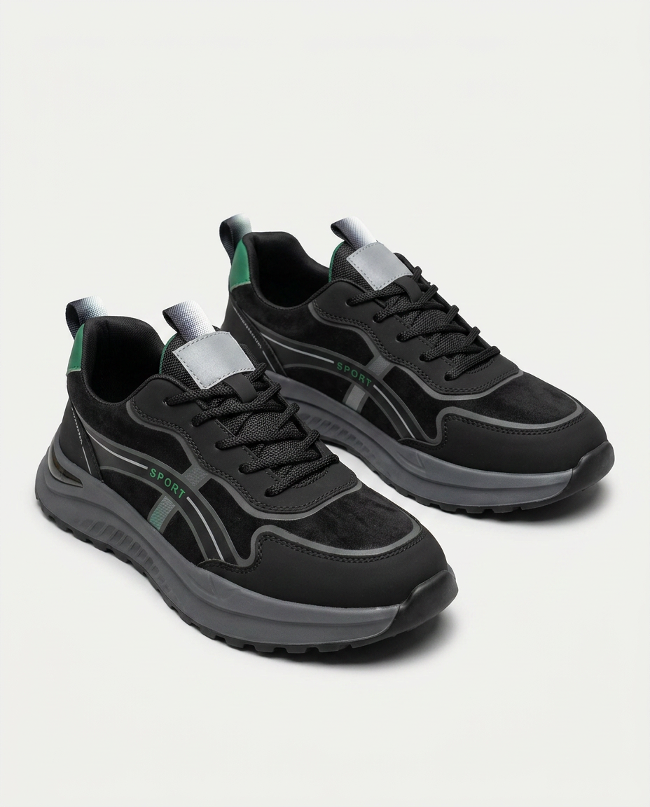 44 Degree 22606 Sneaker Ayakkabı Siyah-Yeşil