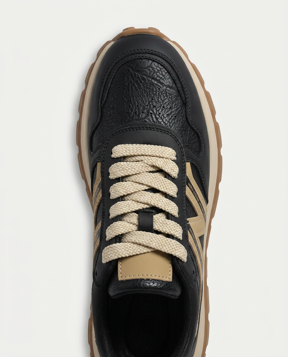 44 Degree 22611 Sneaker Ayakkabı Siyah-Bej