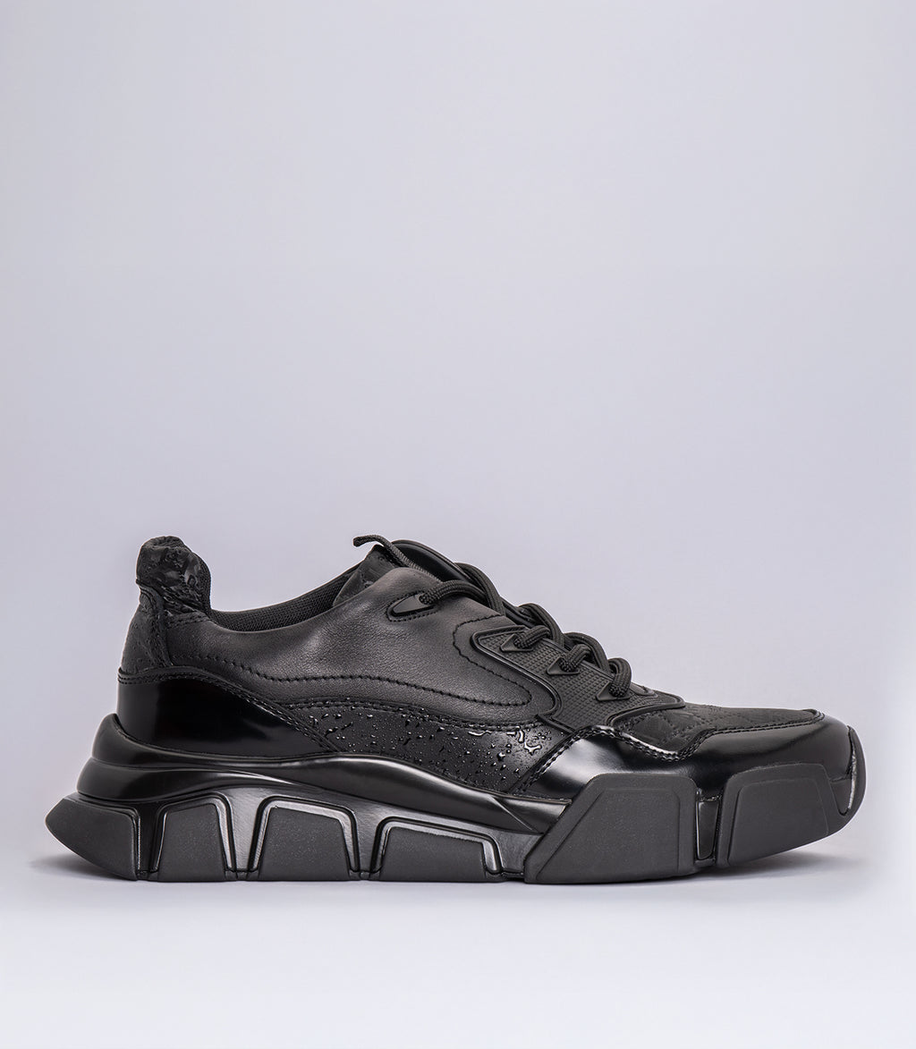 Erkek Deri Casual Sneaker Siyah
