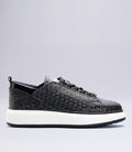 Erkek Desenli Casual Sneaker Siyah Rugan