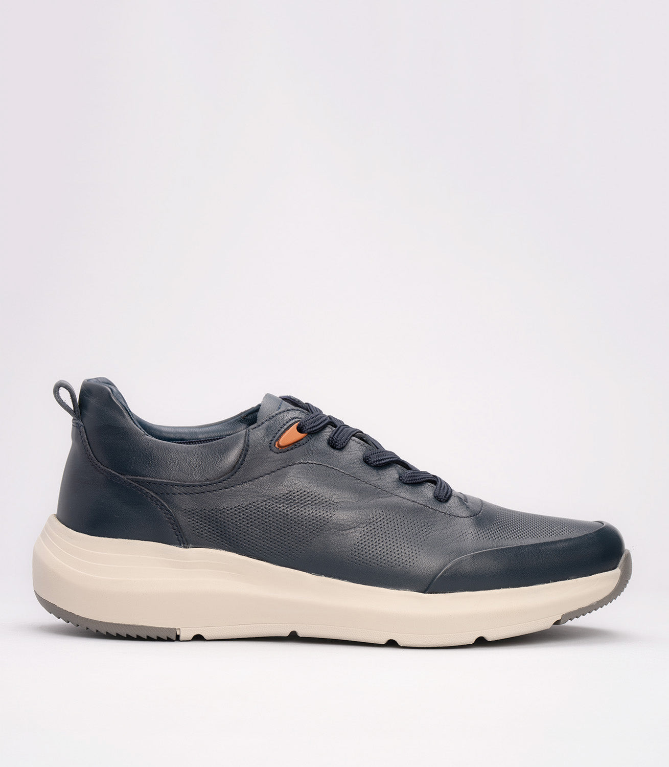 Erkek  File Detaylı Kalın Taban Sneaker Lacivert