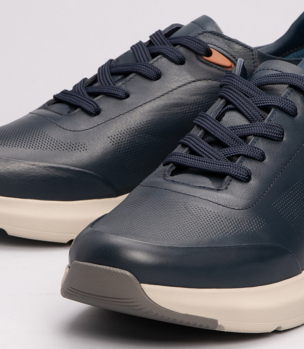 Erkek  File Detaylı Kalın Taban Sneaker Lacivert