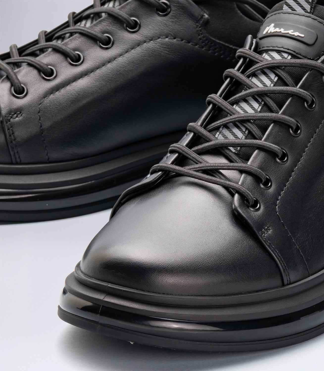 Erkek Hakiki Deri Günlük Sneaker Siyah