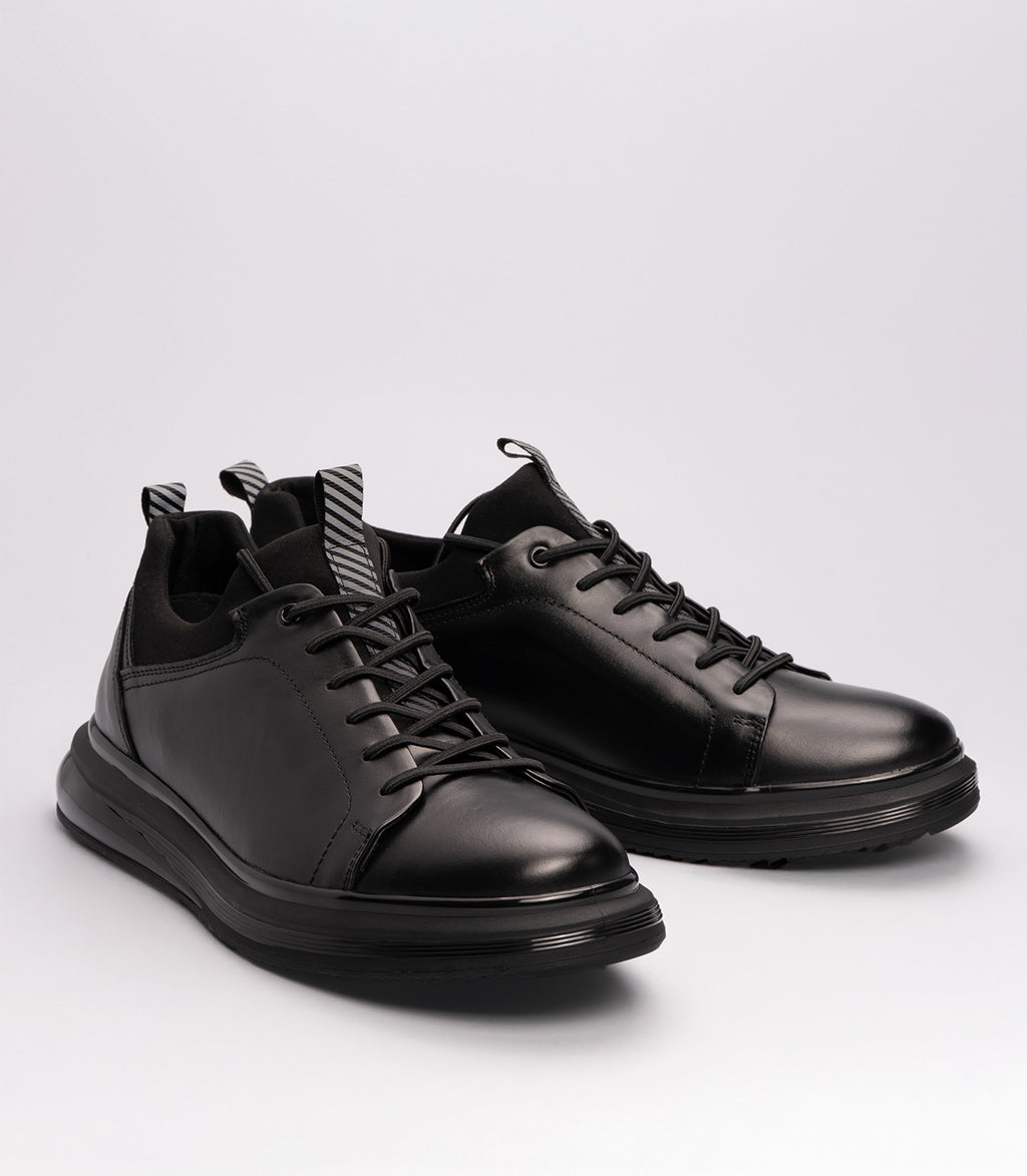 Erkek Hakiki Deri Sneaker Siyah