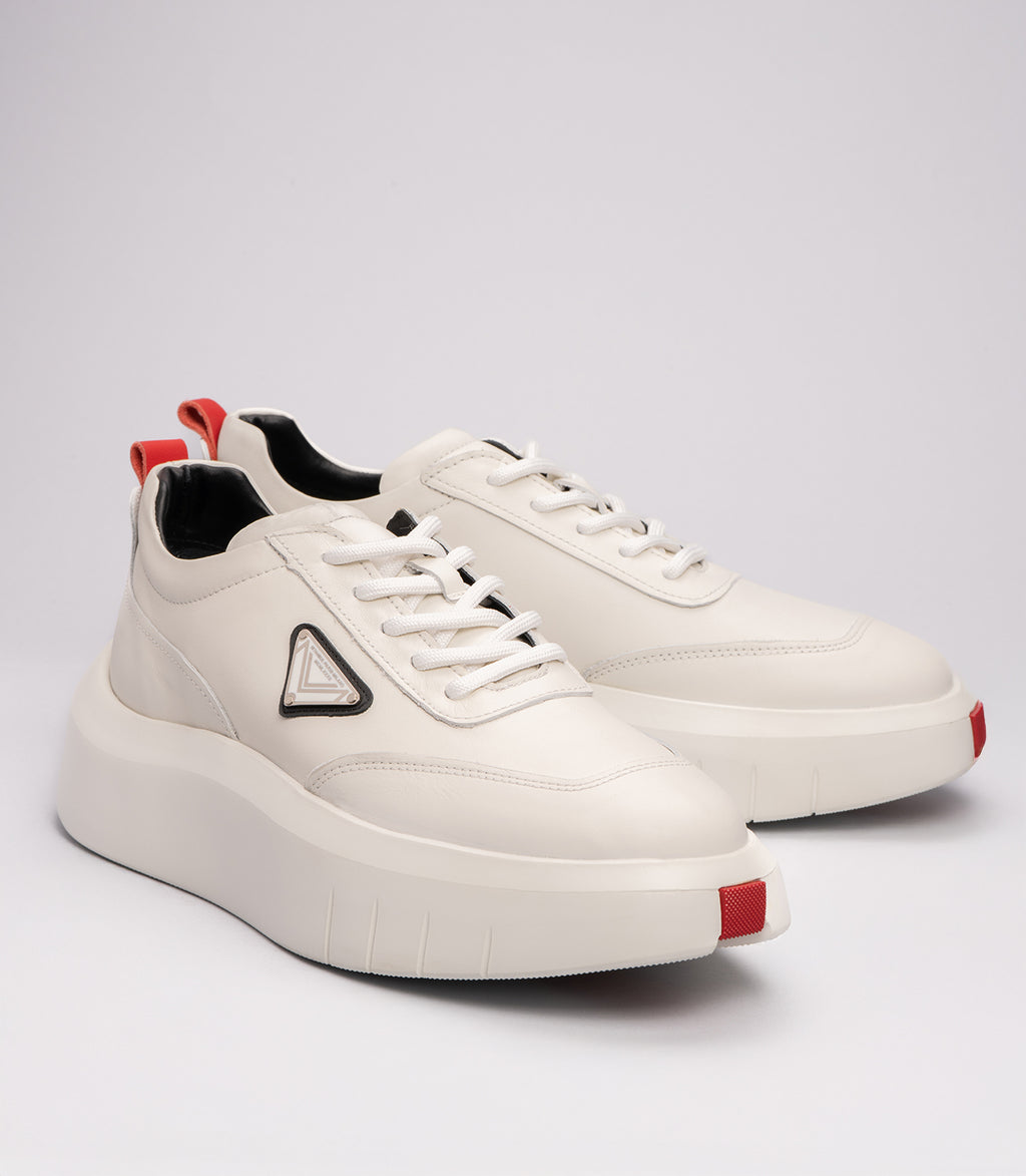 Erkek Kalın Taban  Sneaker Beyaz
