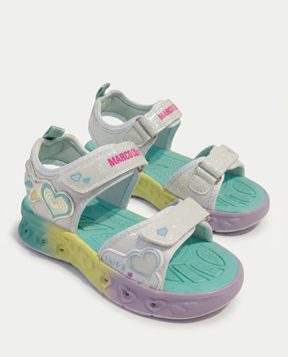 Marco Kids 26Y208 Filet Işıklı Sandalet BEYAZ