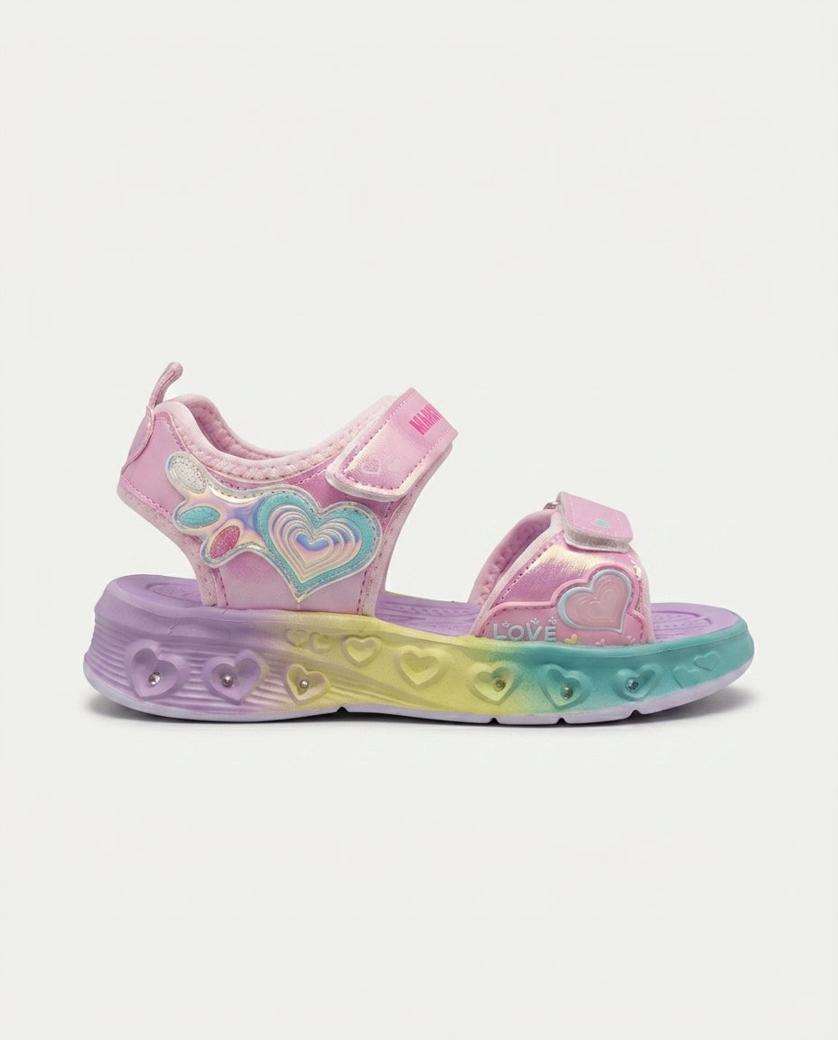 Marco Kids 26Y208 Filet Işıklı Sandalet PEMBE