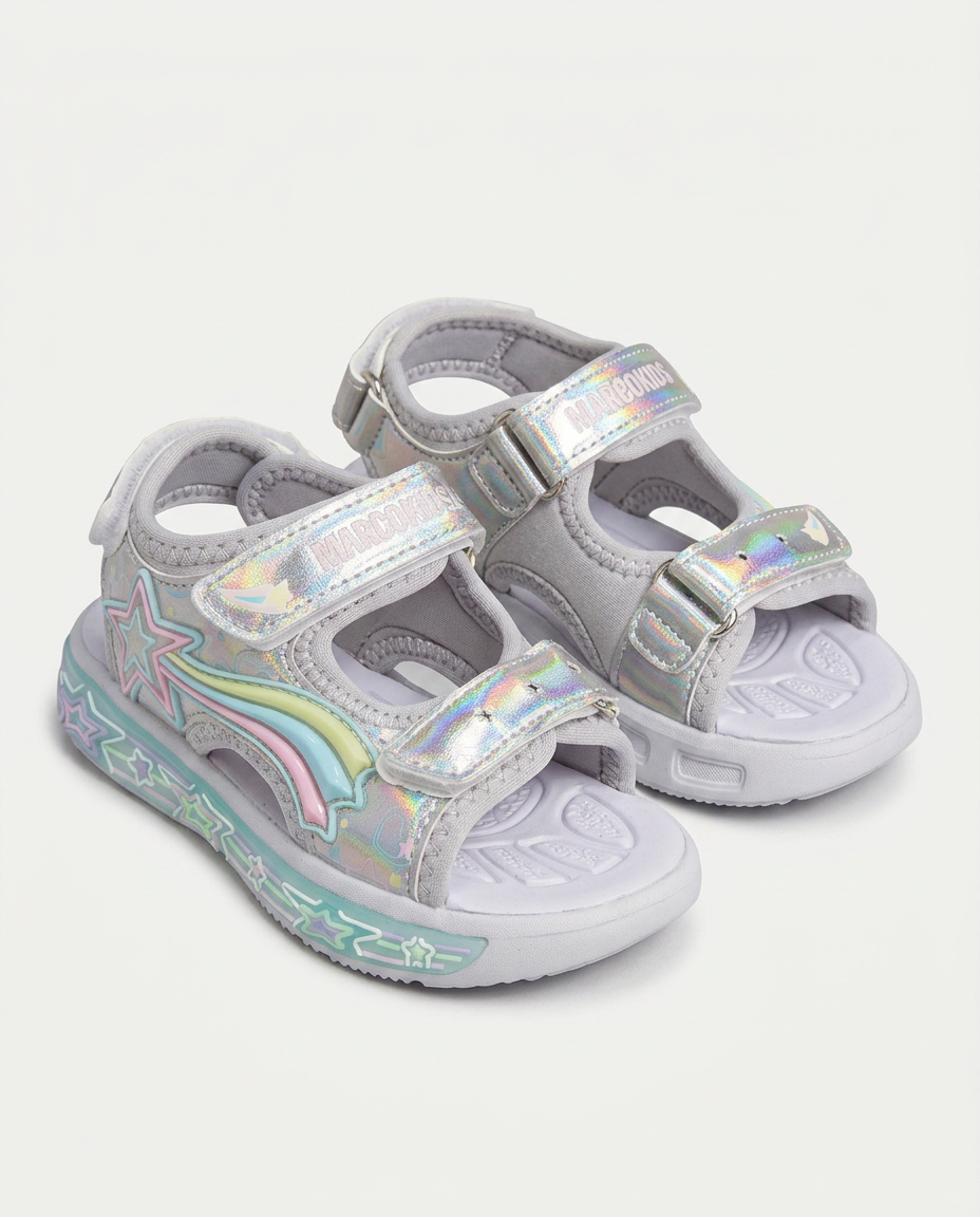 Marco Kids 26Y210 Patik Işıklı Sandalet GÜMÜŞ