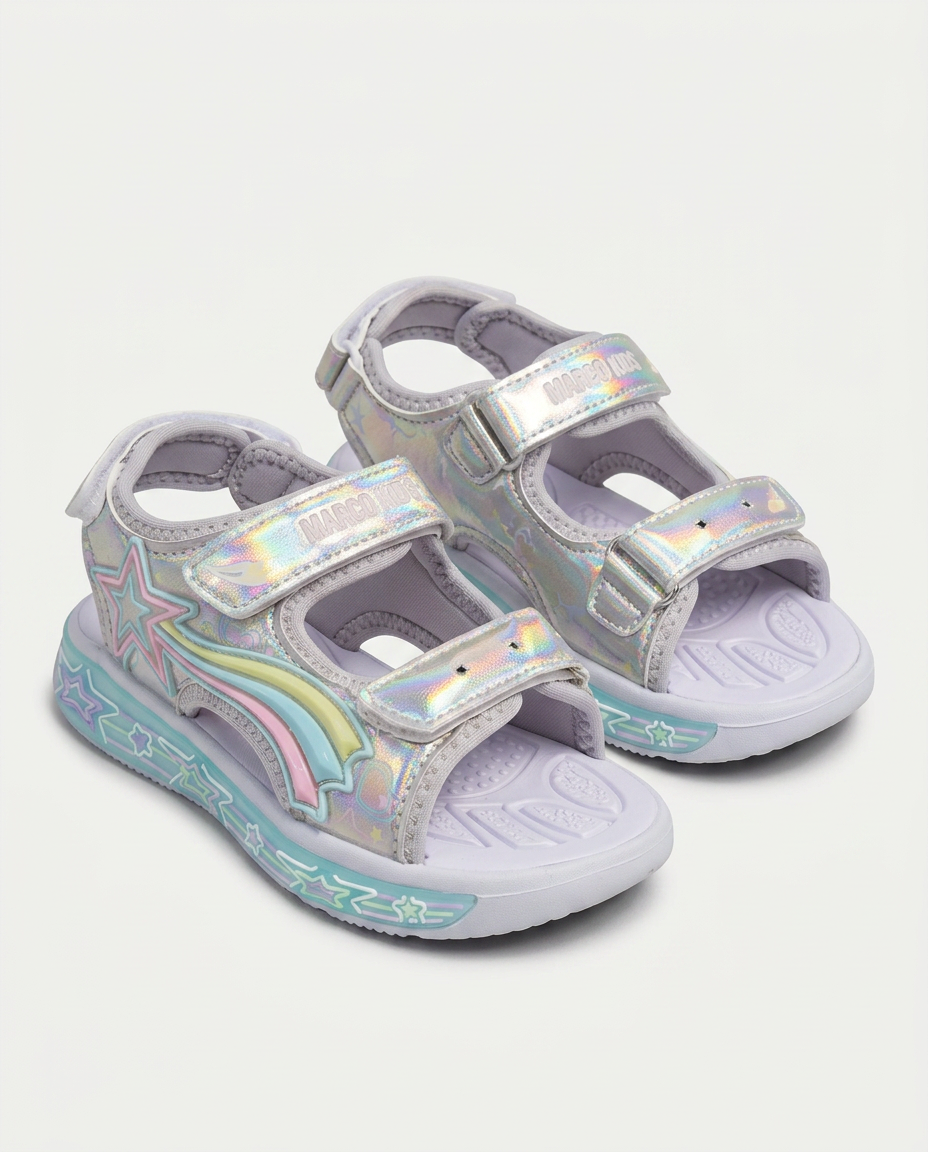 Marco Kids 26Y211 Filet Işıklı Sandalet GÜMÜŞ