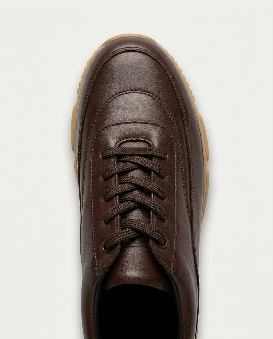 Marcomen Erkek Sneaker Deri Ayakkabı Kahverengi