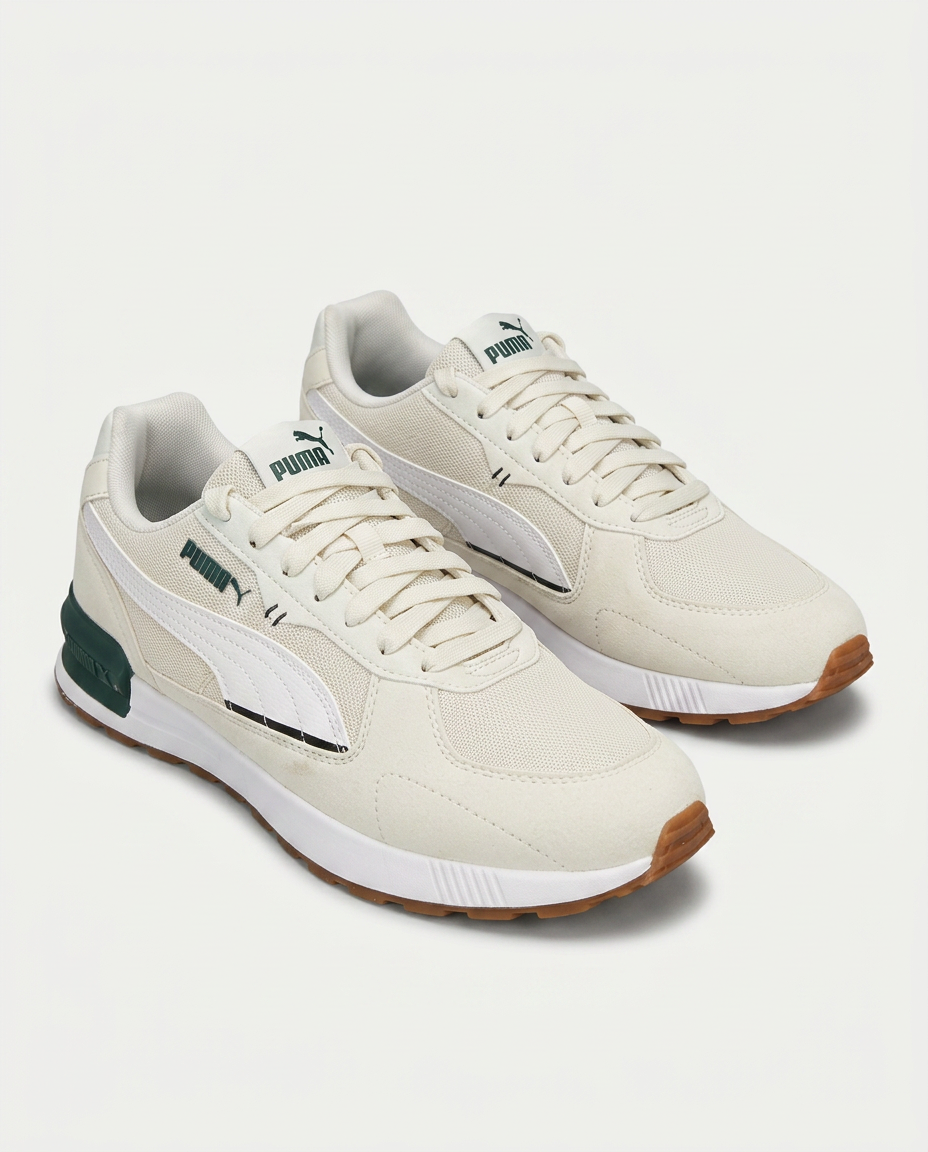PUMA 380738 Graviton WMN Spor Ayakkabı KREM-YEŞİL