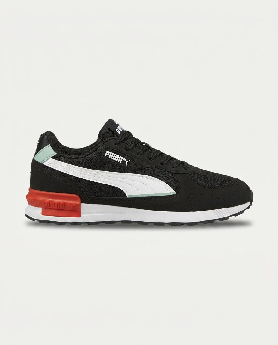 PUMA 380738 Graviton WMN Spor Ayakkabı SİYAH-BEYAZ-GREEN