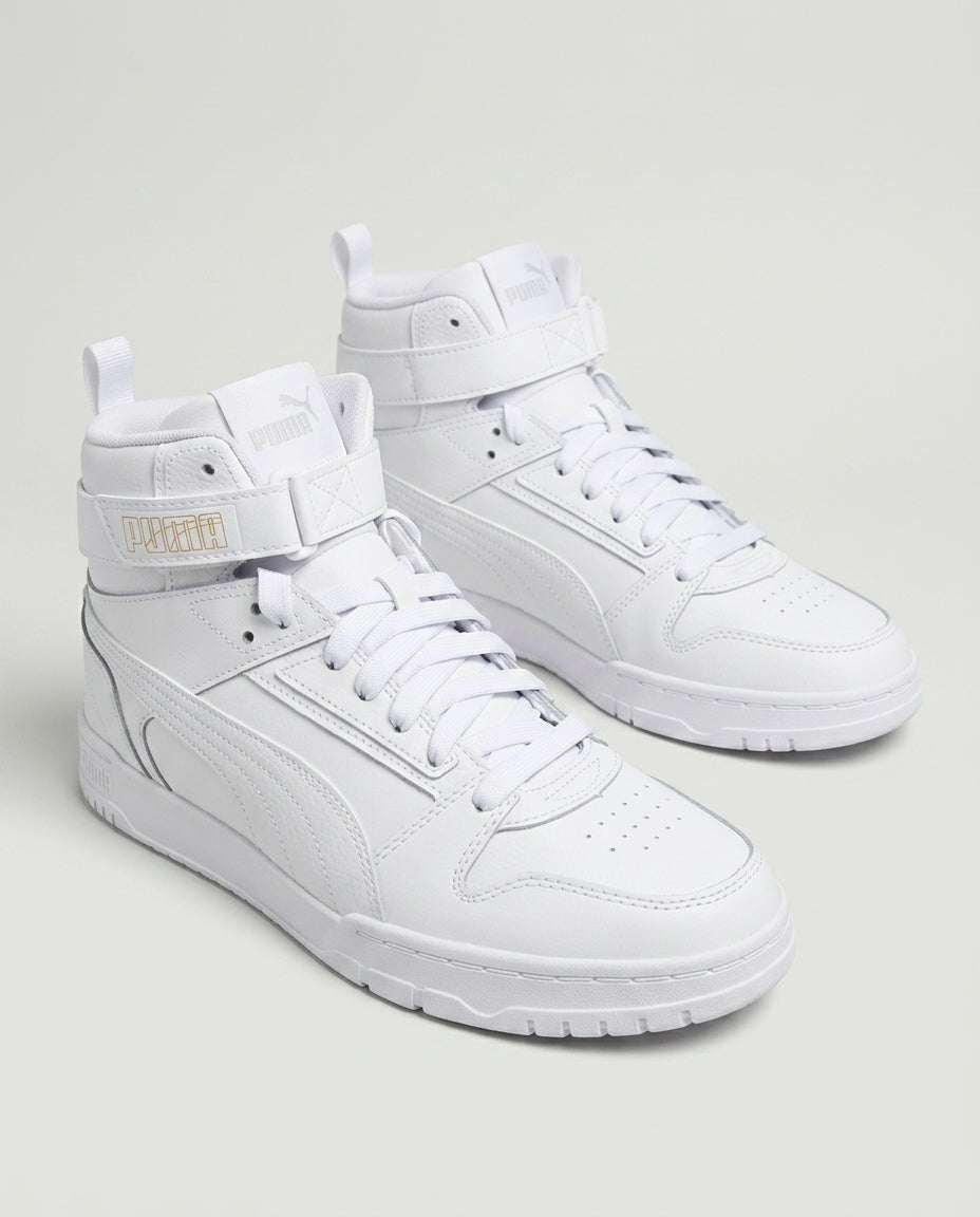 PUMA 385839 RBD Game Flat Yüksek Bilekli Spor Ayakkabı BEYAZ