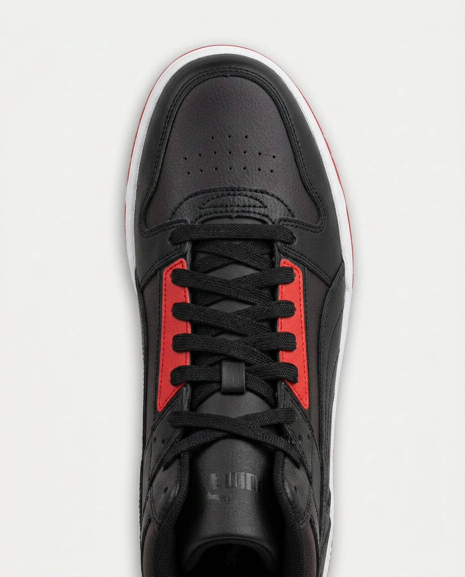 PUMA 385839 RBD Game Flat Yüksek Bilekli Spor Ayakkabı SİYAH-KIRMIZI