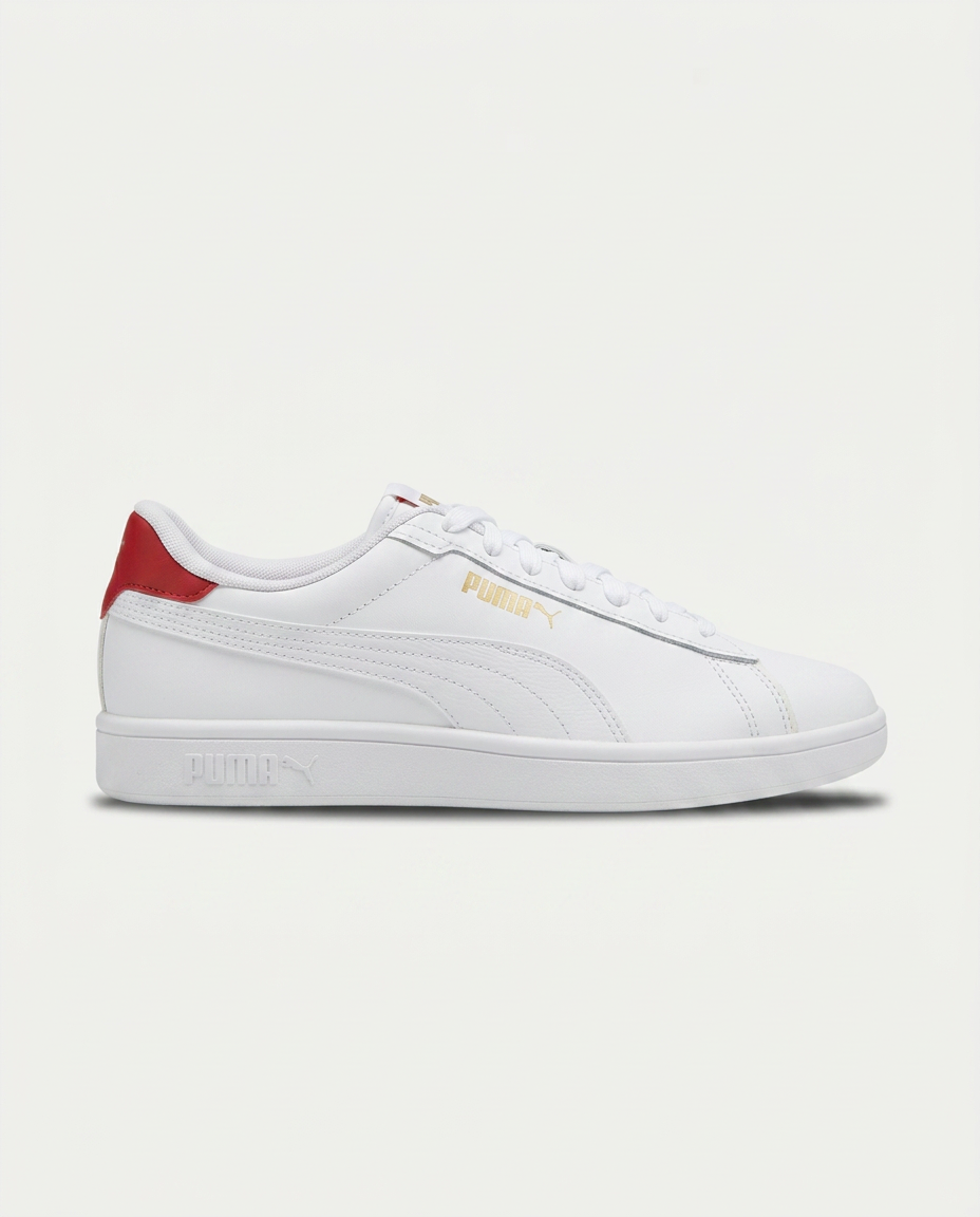 PUMA 390987 Smash 3.0 L BEYAZ-KIRMIZI
