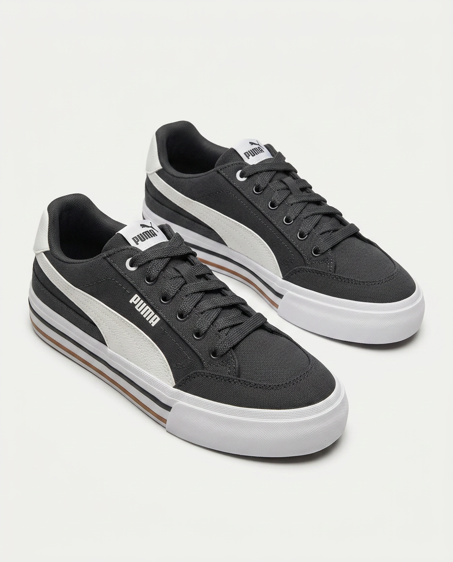 PUMA 396353 Court Classic Vulc FS SİYAH-BEYAZ