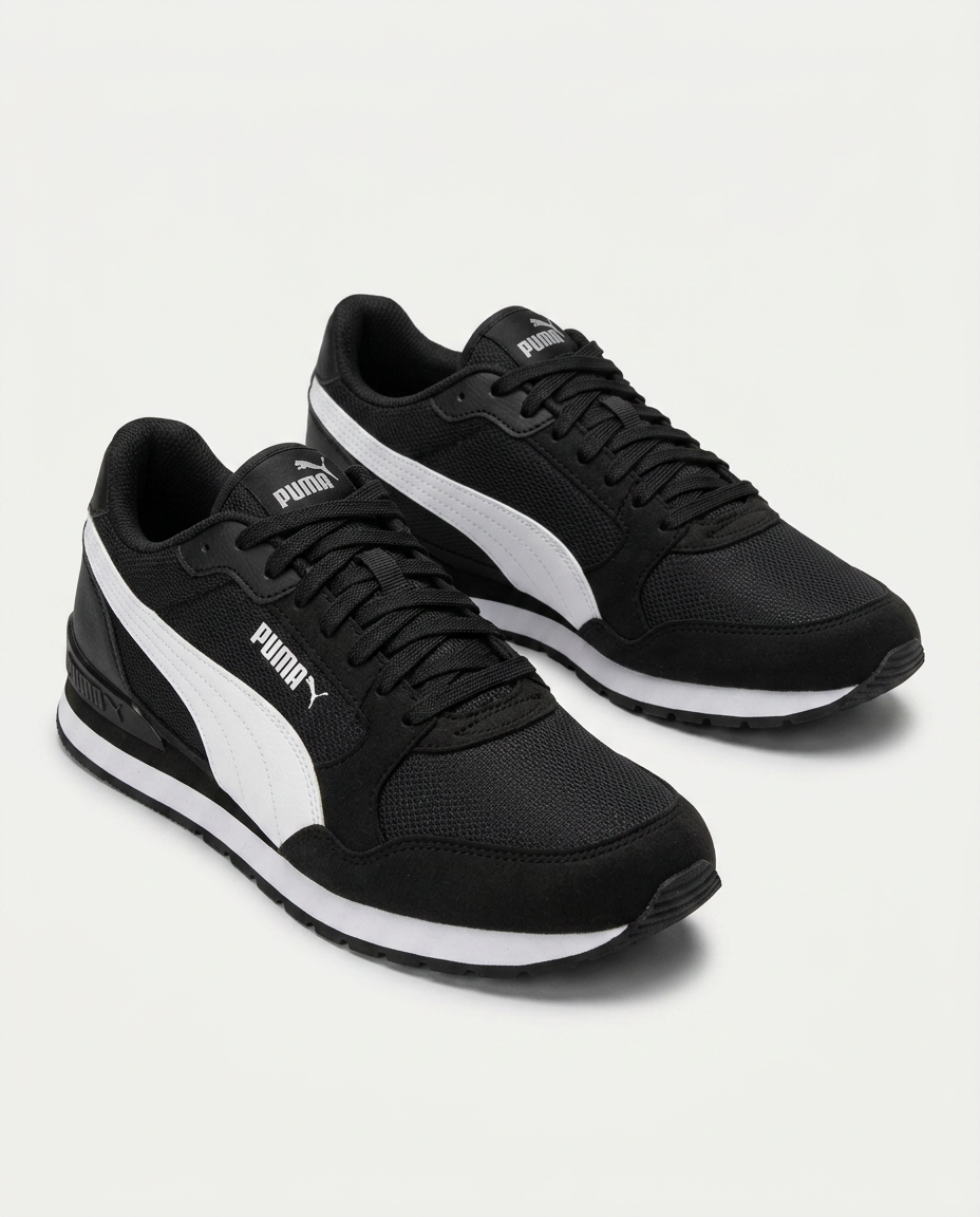 PUMA 399666 ST Runner v4 Mesh SİYAH-BEYAZ