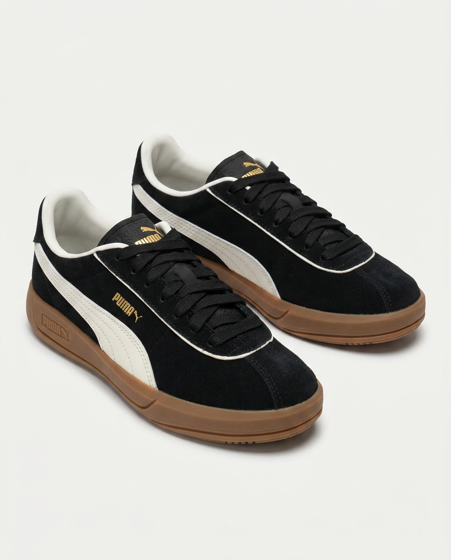 Puma 400718 Club Klassika SD SİYAH-BEYAZ
