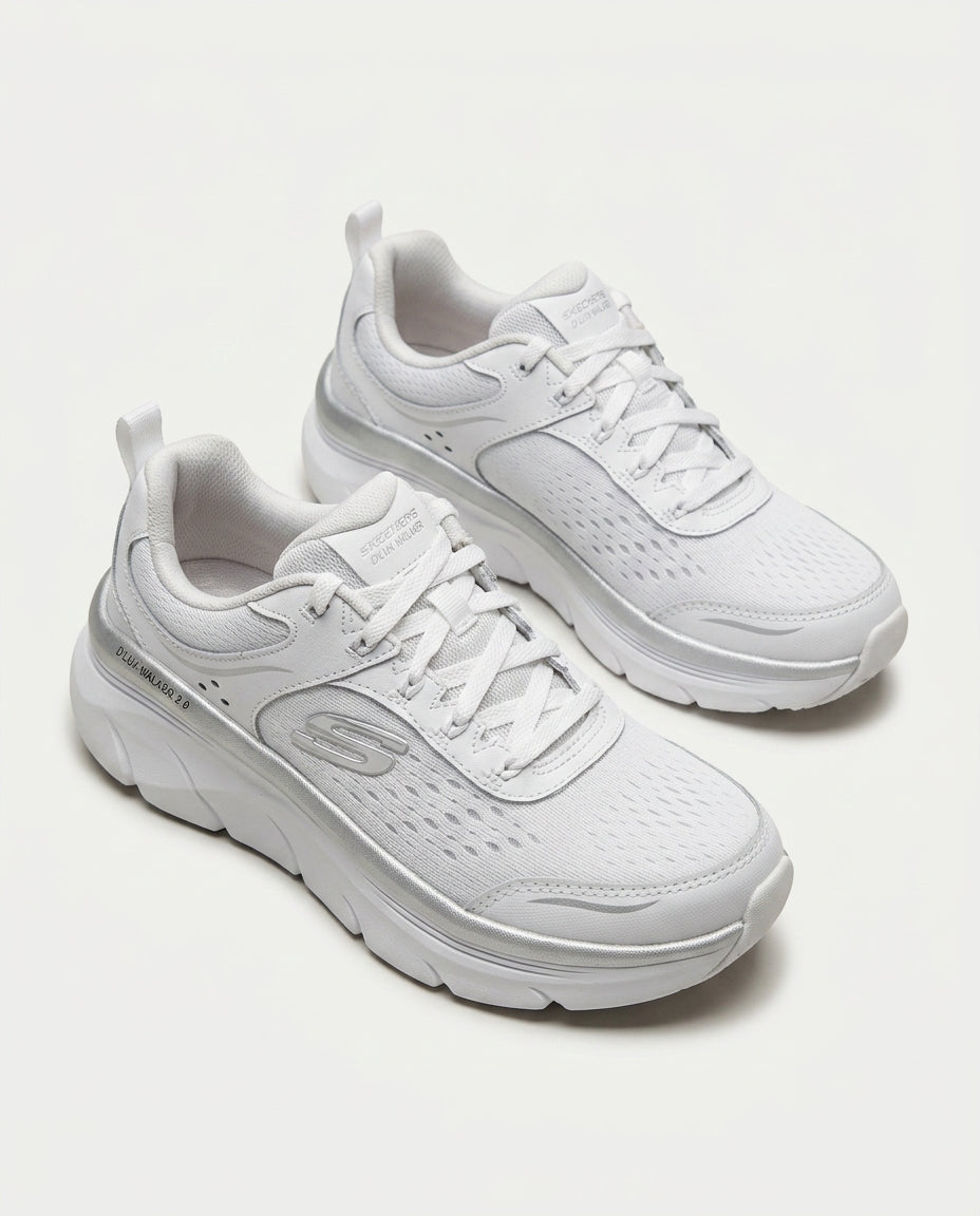 SKECHERS 150103 D'LUX WALKER 2.0 - GRADİENT GLAM BEYAZ-GUMUS