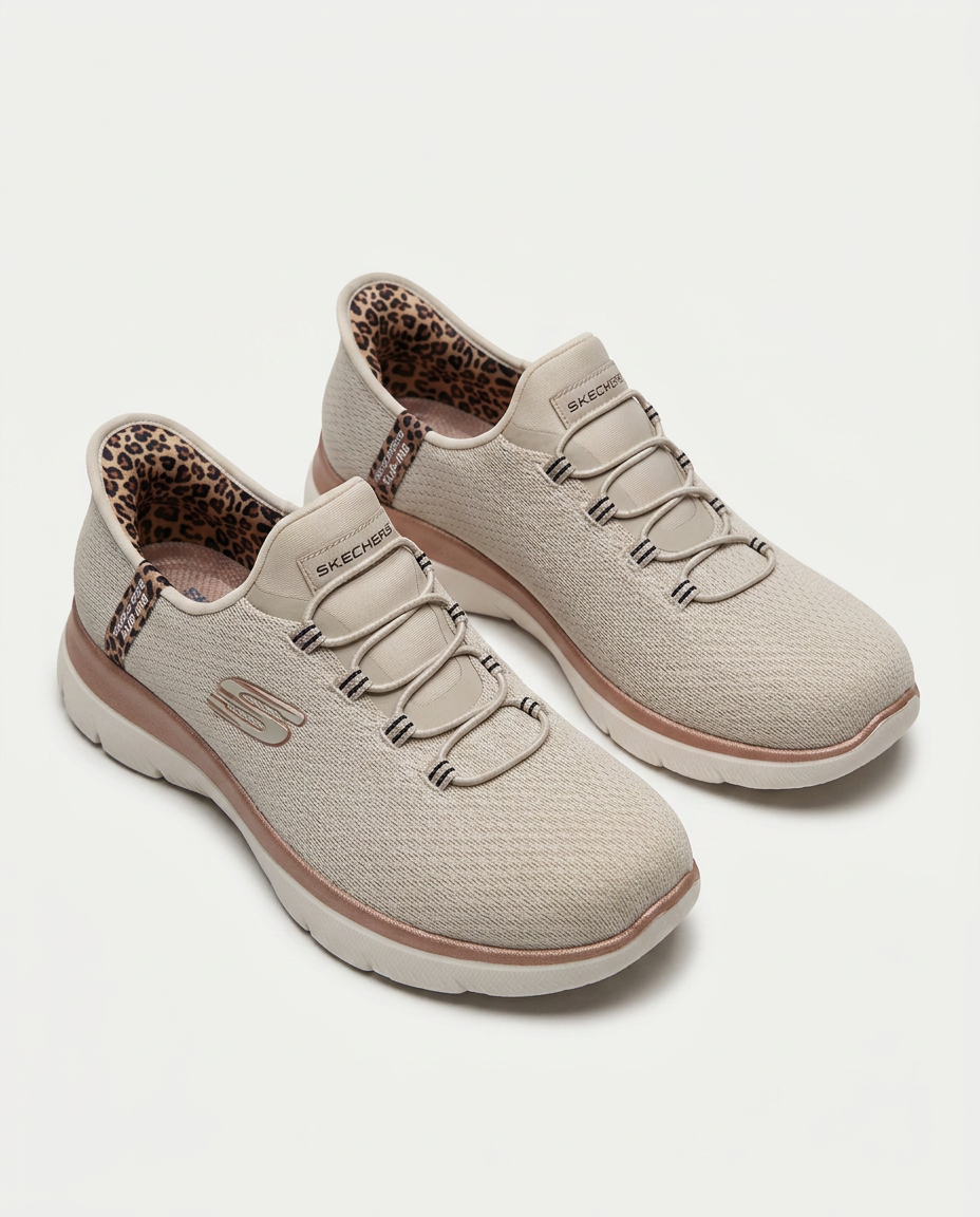 SKECHERS 150275 SUMMITS LEOPARD CHIC NATUREL