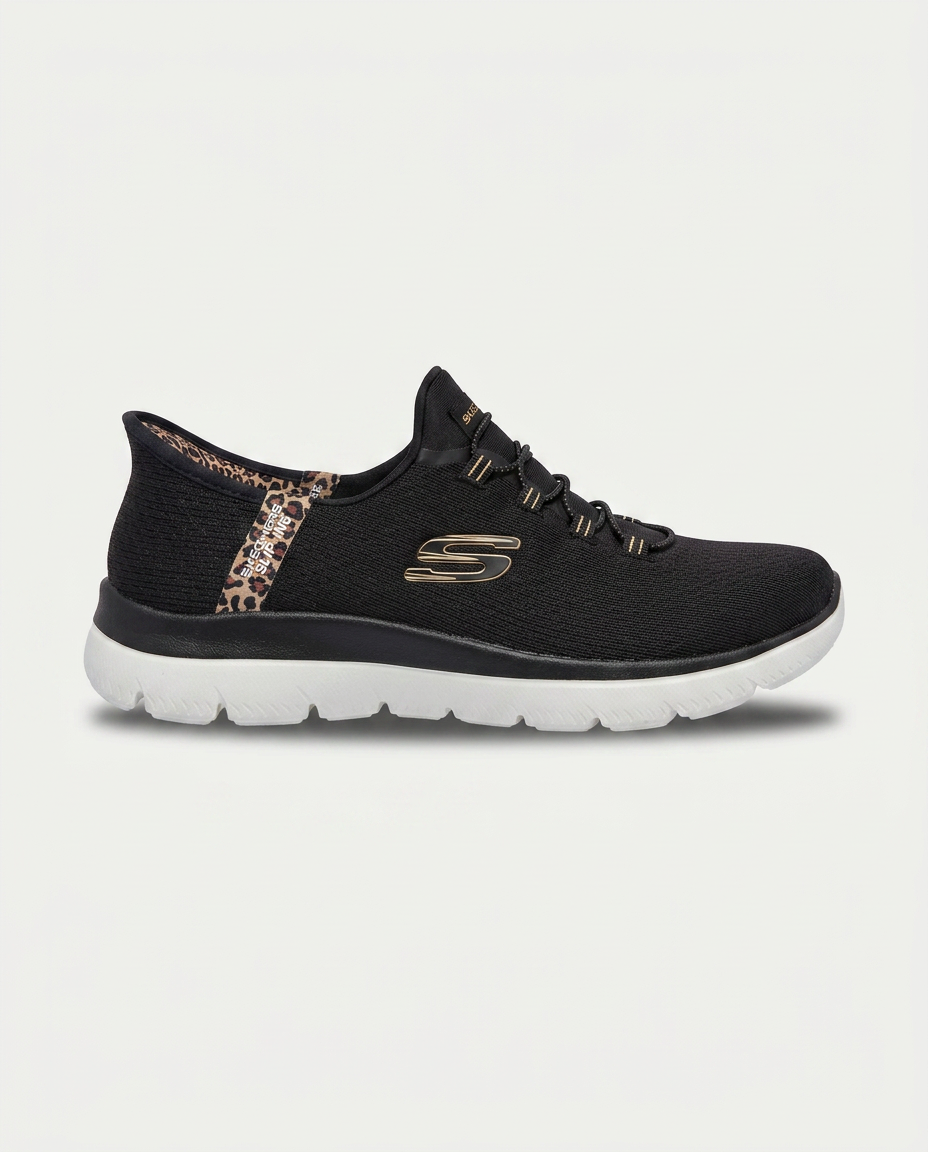 SKECHERS 150275 SUMMITS LEOPARD CHIC SİYAH